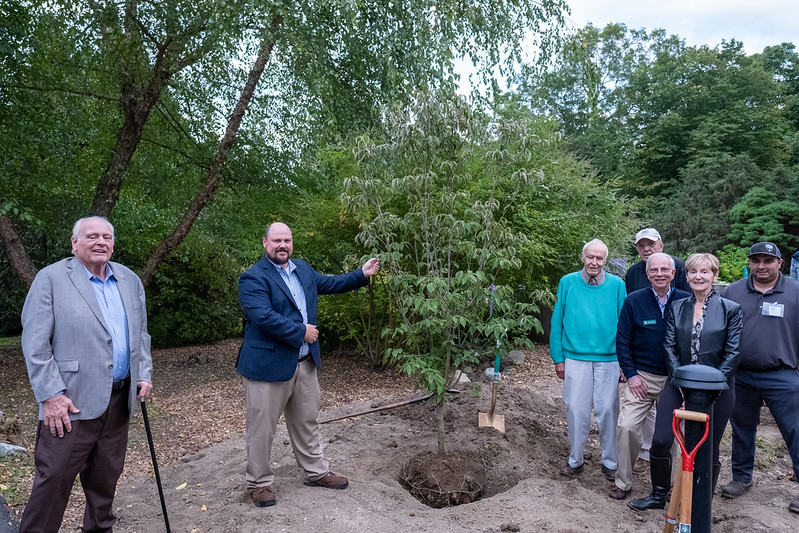 Bartlett representatives planting a tree