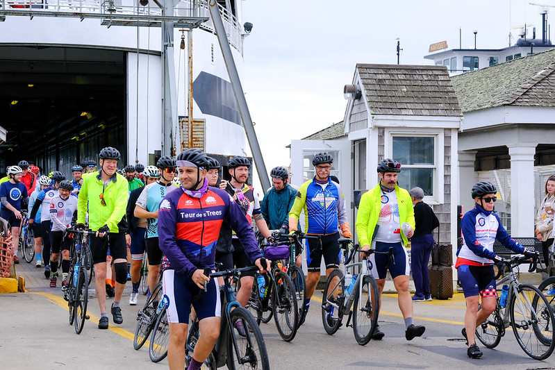 Tour des Trees Riders on the Martha's Vineyard Ferry
