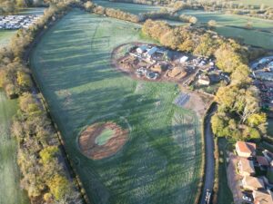 drone view of research lab site