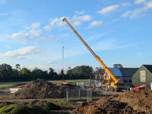 construction at new tree research lab and arboretum site in the UK