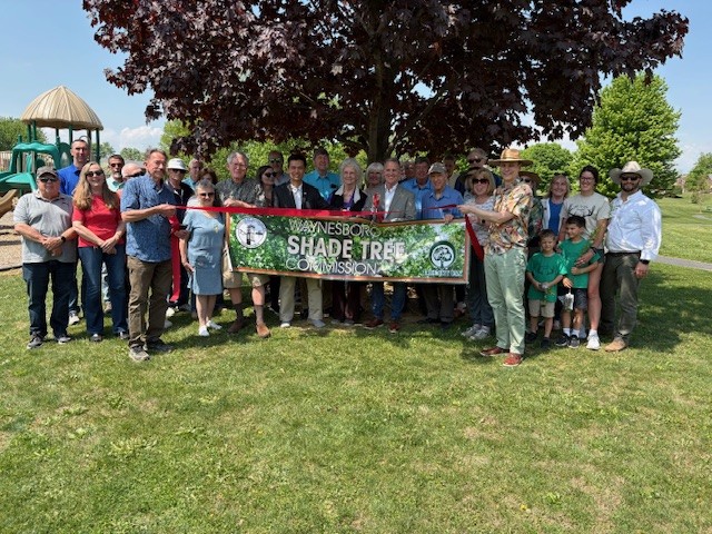 Waynesboro PA tree planting event for Arbor Day