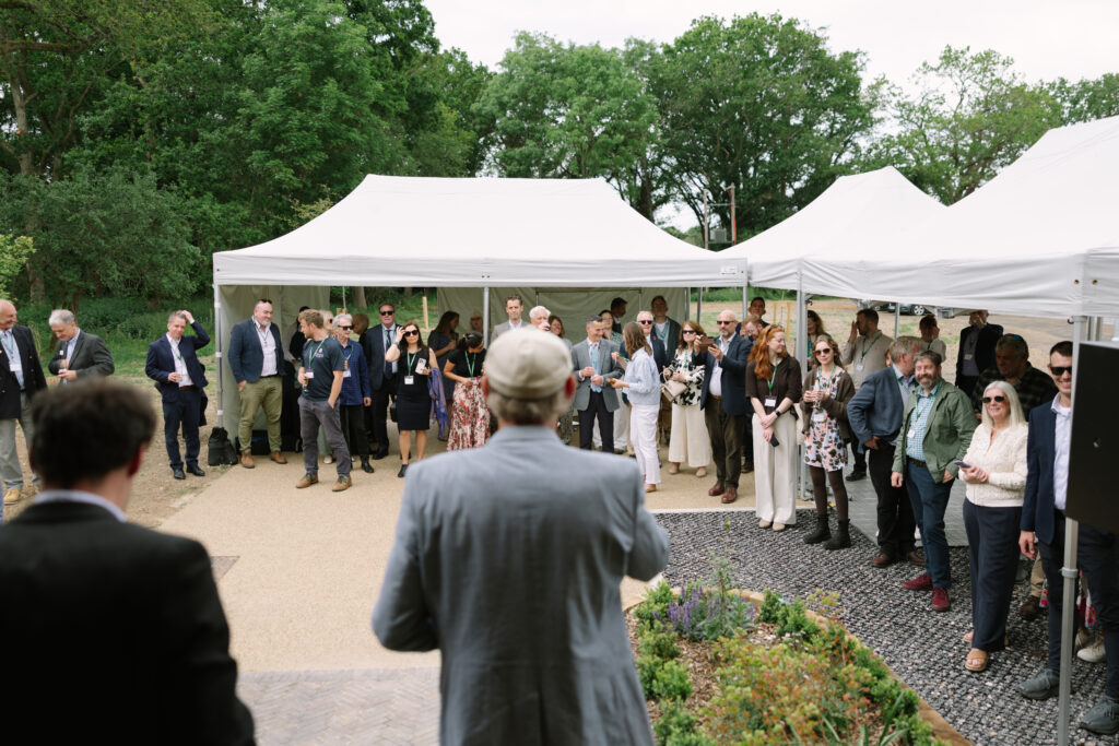 Richard Trippett, VP of Bartlett’s operations in the UK and Ireland, addresses the crowd.
