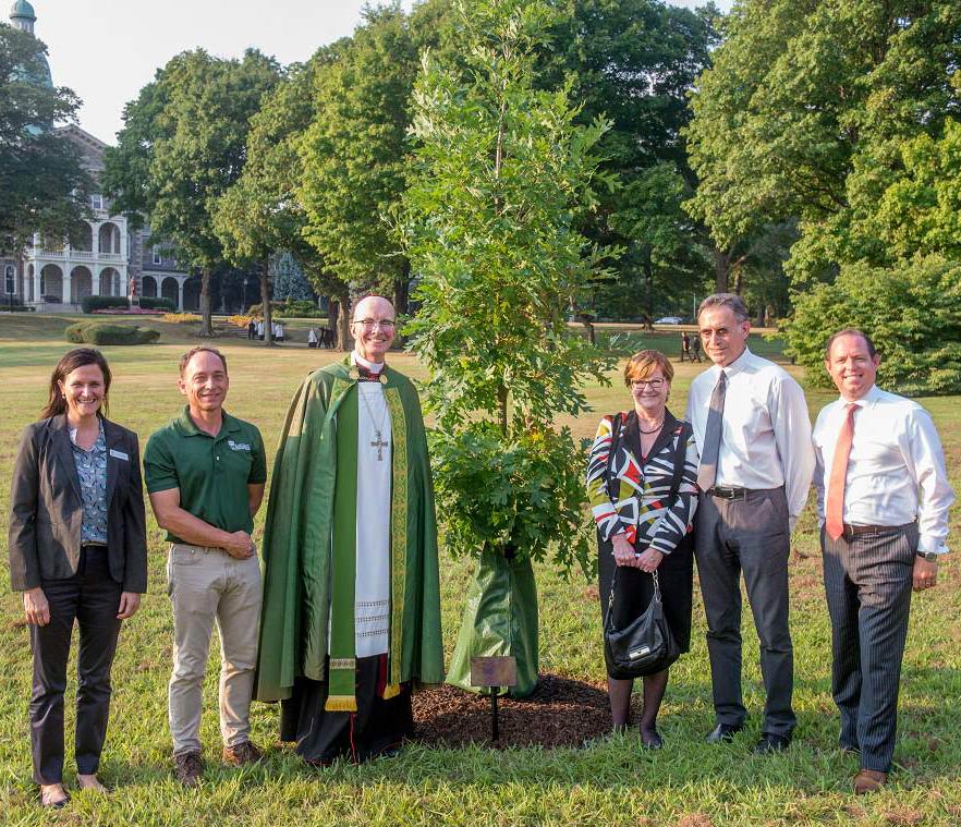 Planting of Commemorative White Oak PHS St Charles Seminary lg - Planting of Commemorative White Oak