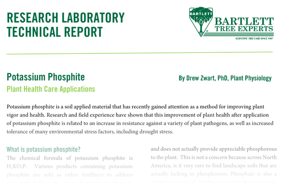 Potassium Phosphite - Plant Health Care Applications